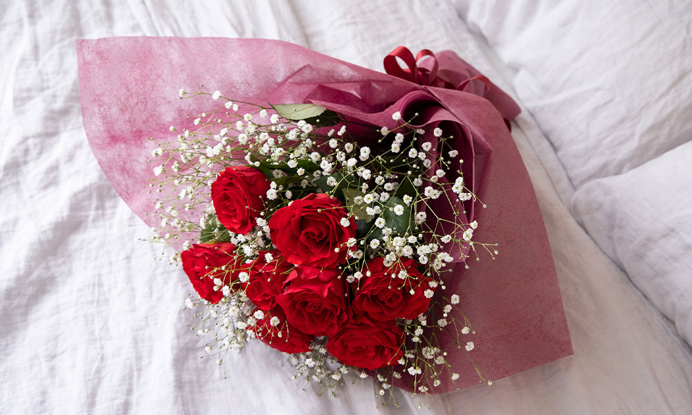 赤バラの花束（商品番号：512194）￥5,500
