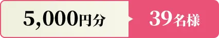 5000円分 39名様