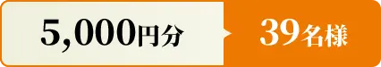 5000円分 39名様