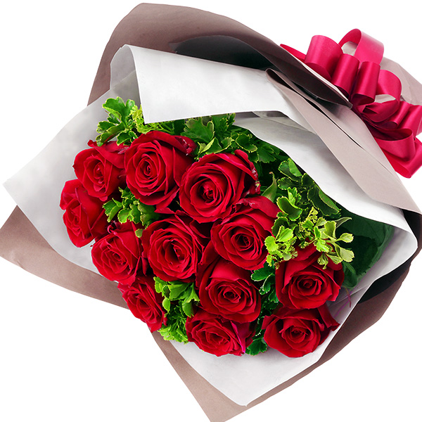 【結婚記念日特集】赤バラ12本の花束