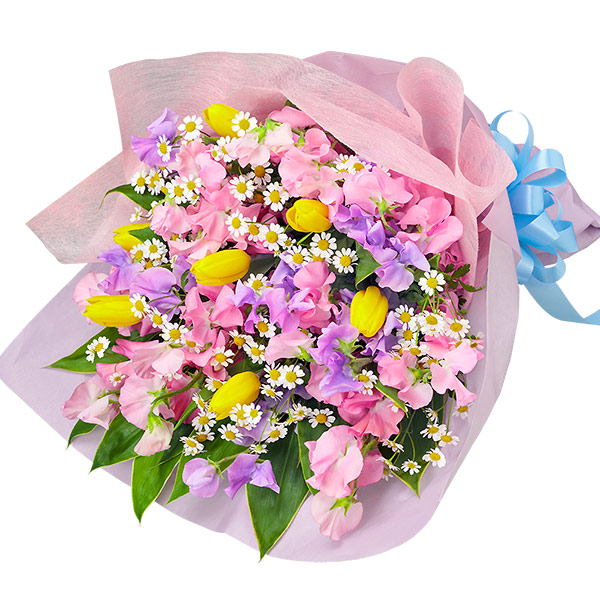 【ご退職祝い(法人）】カラフルなスイートピーの花束