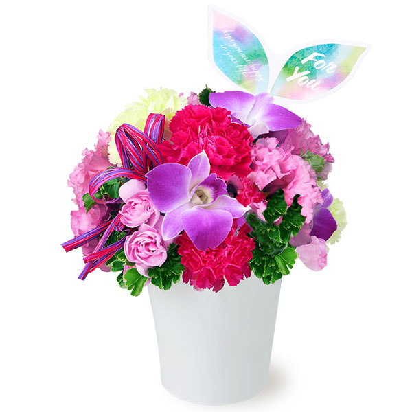 【夏の花贈り特集】トルコキキョウの鮮やかアレンジメント 512732 ｜花キューピットのひまわり 花のギフト・プレゼント特集2023