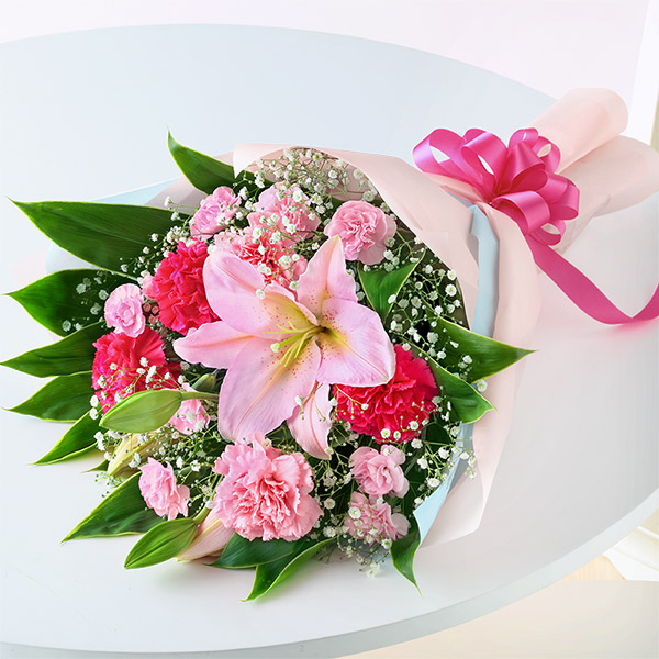 【母の日特集】ピンクユリの花束