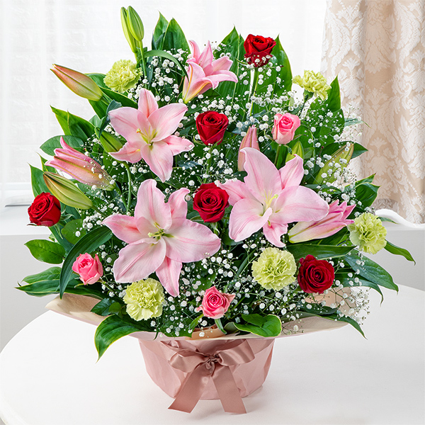 【母の日ギフト（法人）】ユリとバラのプレミアムアレンジメント