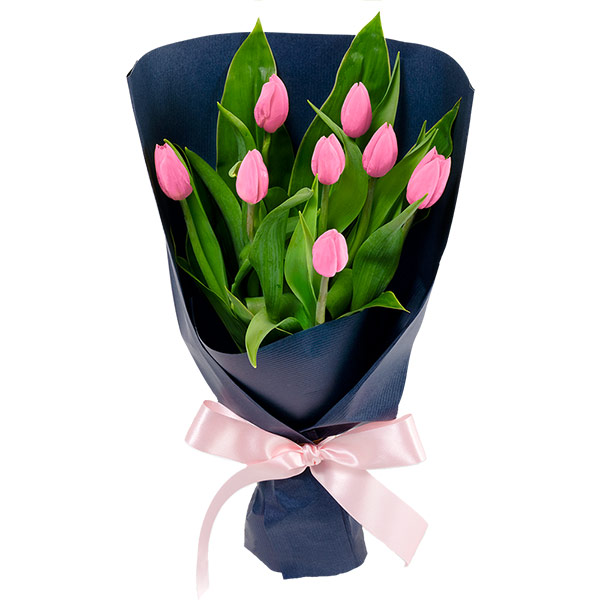 【誕生花 2月（チューリップ）(法人）】ピンクチューリップの花束