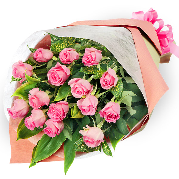 【お誕生日祝い(法人）】ピンクバラの花束