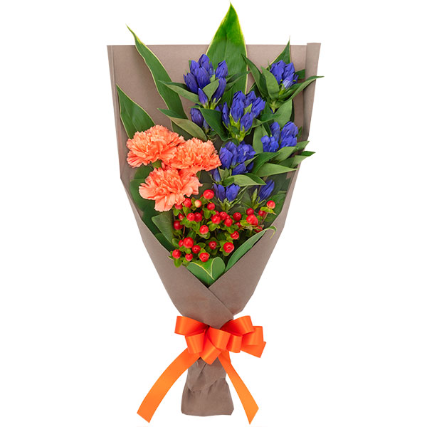 【誕生花 9月（リンドウ）（法人）】リンドウのシックな花束