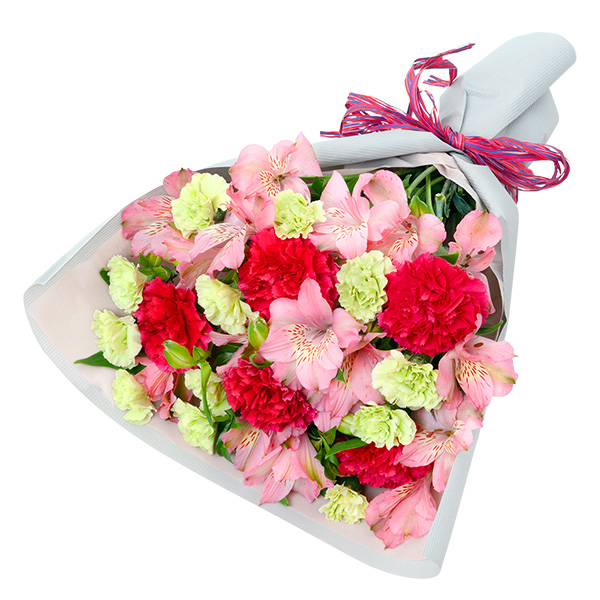 【誕生花 4月（アルストロメリア）（法人）】ピンクアルストロメリアのキュートな花束