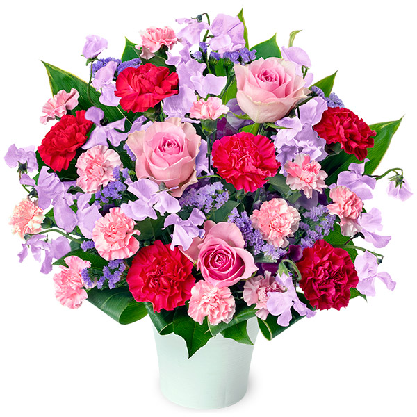 【1月の誕生花（スイートピー）】バラとスイートピーの華やかなアレンジメント