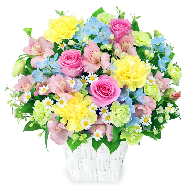【開店祝い・開業祝い】アルストロメリアの春色アレンジメント