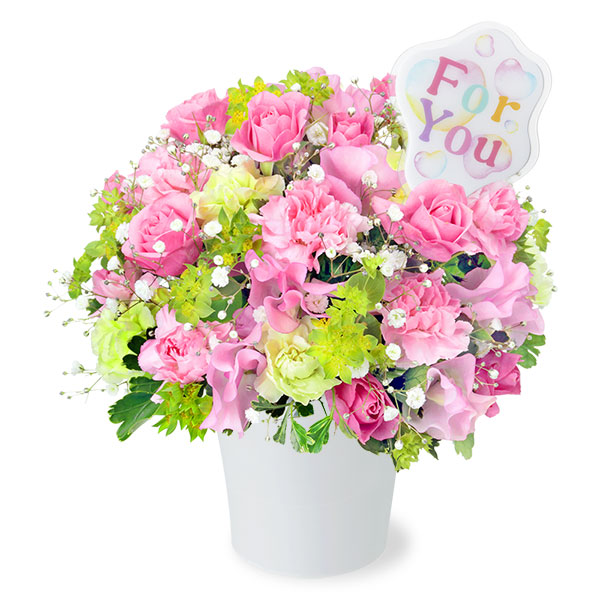 【1月の誕生花（スイートピー）】スイートピーのふんわりアレンジメント