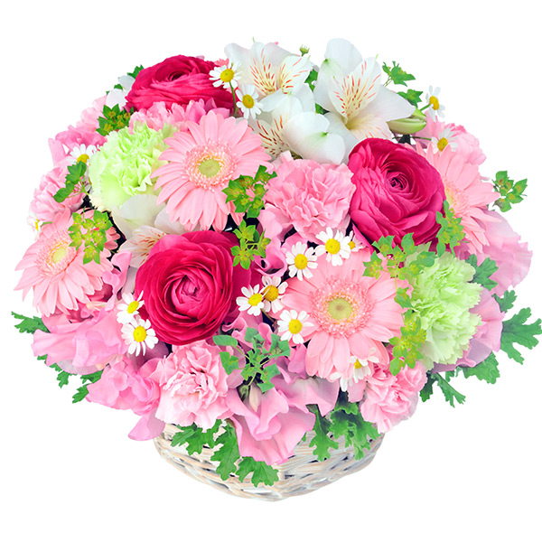【誕生日フラワーギフト】春の花のピンクアレンジメント