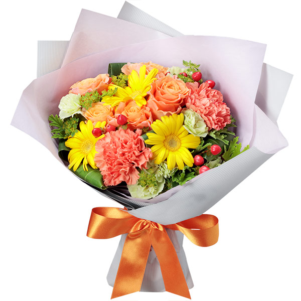 【予算で選ぶ　7000円から(法人）】イエロー＆オレンジの花束