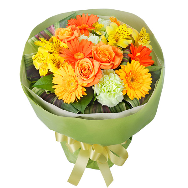 【お祝い】ガーベラとバラの花束