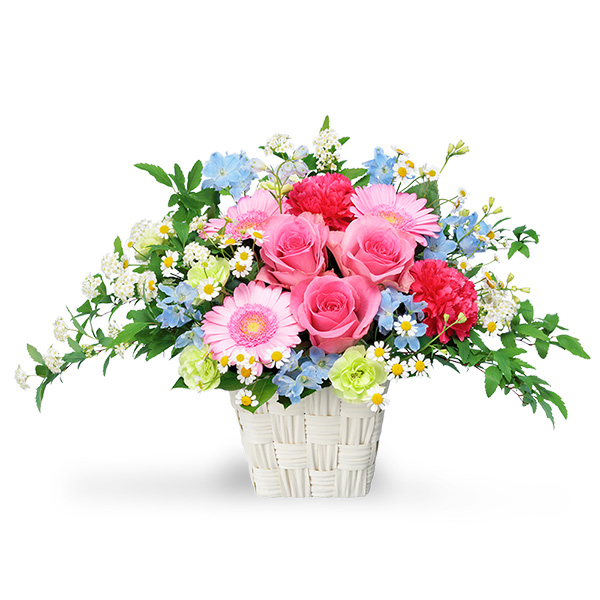 【開店祝い・開業祝い】バラとガーベラのスプリングアレンジメント