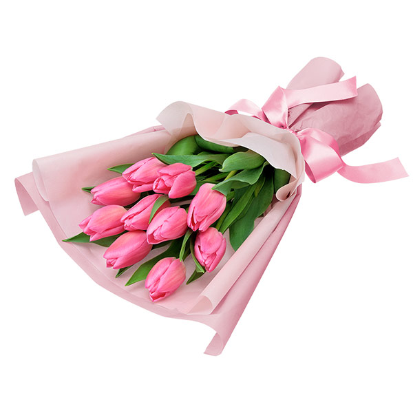 【チューリップ特集】ピンクチューリップの花束