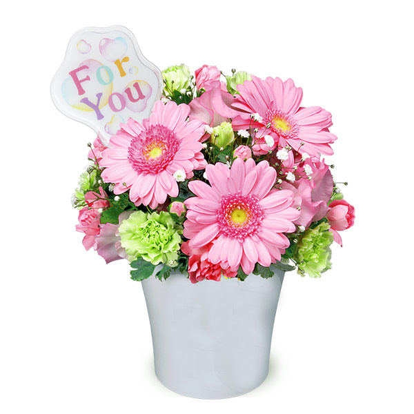 【目上の方に贈る誕生日フラワーギフト】ガーベラのエレガントアレンジメント