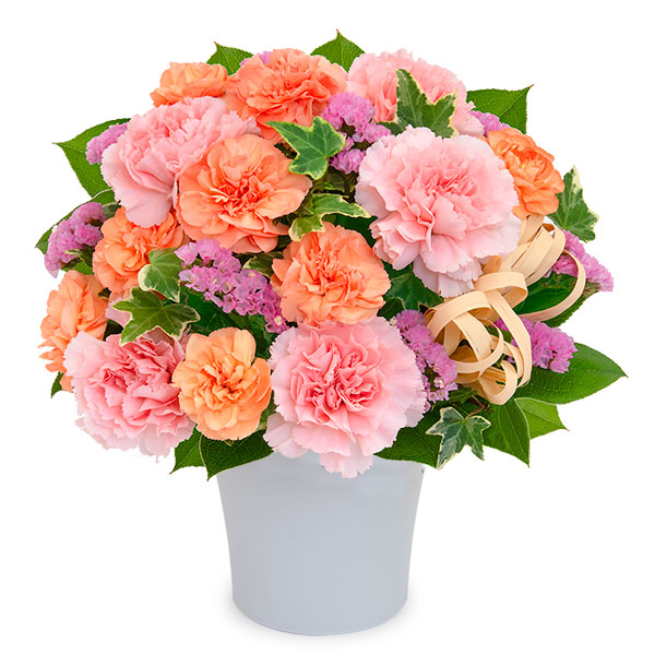 【卒園卒業・入園入学祝い】ピンクとオレンジのナチュラルなアレンジメント