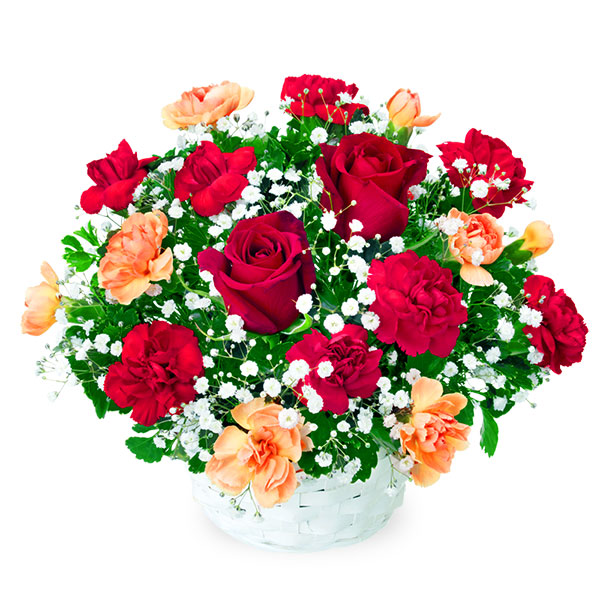【還暦祝い・長寿祝い】赤バラのアレンジメント