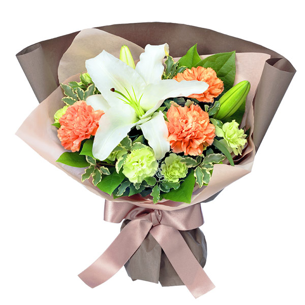 【新築引っ越し祝い(法人）】白ユリのブーケ