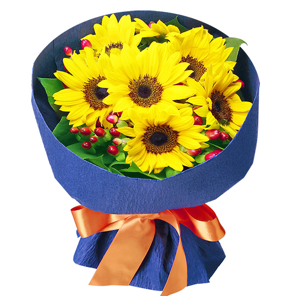 【7月の誕生花（ひまわり）】花キューピットブーケ