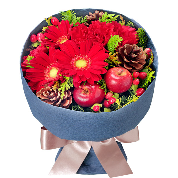 【結婚祝(法人）】赤ガーベラのウィンターブーケ