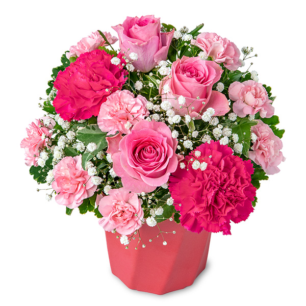 【5月の誕生花（ピンクバラ）】ピンクバラのハミングアレンジメント