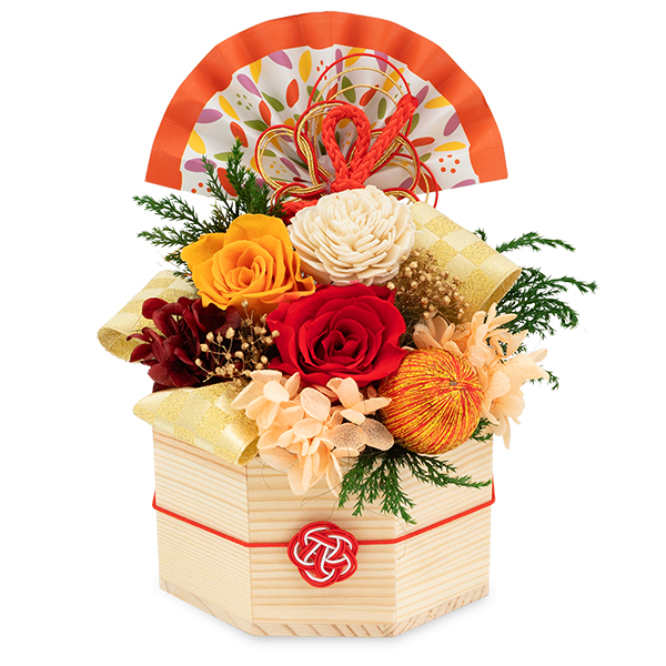 【プリザーブドフラワー】お正月のプリザーブドフラワーアレンジメント