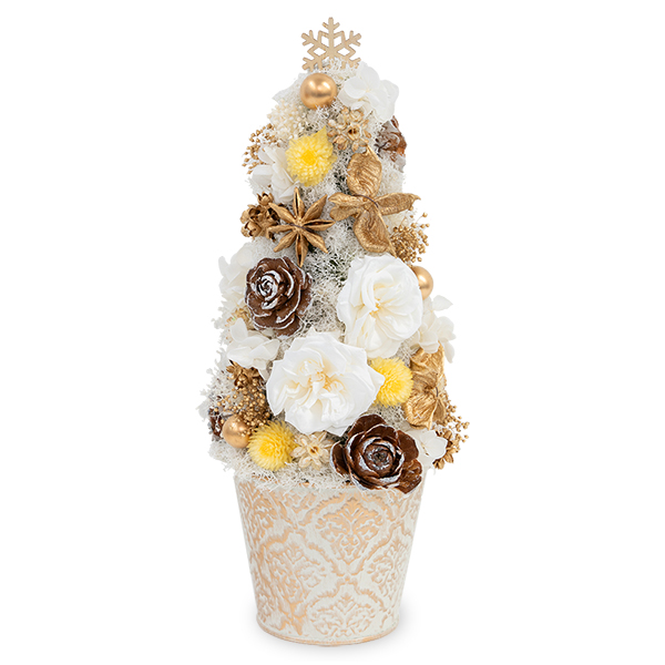 【プリザーブドフラワー】クリスマスツリー風プリザーブドフラワーアレンジメント