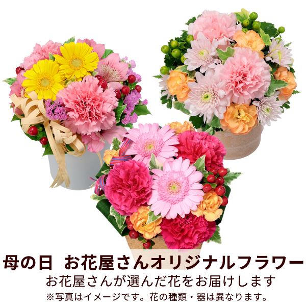 【母の日（遅れてごめんね） ギフト】【お花屋さんおすすめ】オリジナルアレンジ