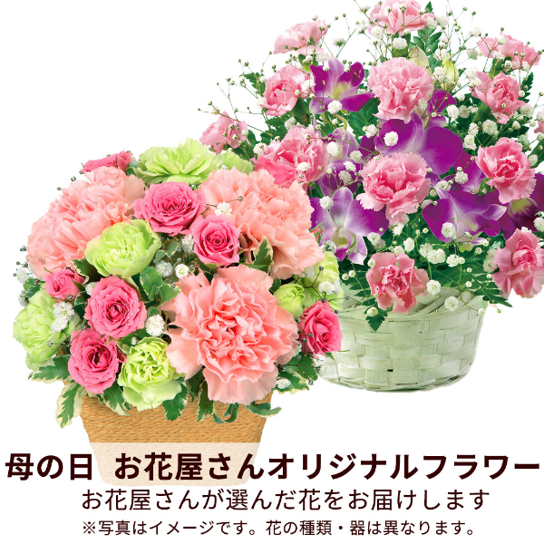 【母の日（遅れてごめんね） ギフト】【お花屋さんおすすめ】オリジナルアレンジ