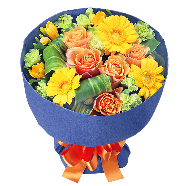 バラとガーベラのブーケ イエロー 予算で選ぶ 5000円から 花や花束の宅配 フラワーギフト通販なら花キューピット