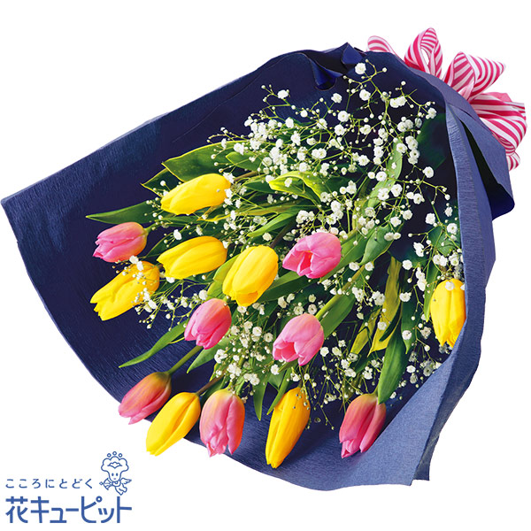 チューリップのミックスカラー花束 チューリップ特集 花や花束の宅配 フラワーギフト通販なら花キューピット