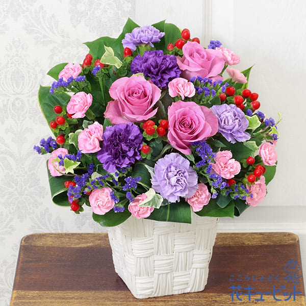 幸せたっぷりアレンジメント 母の日ギフト 花や花束の宅配 フラワーギフト通販なら花キューピット
