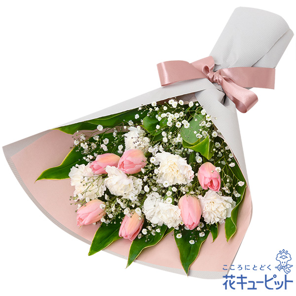 【春のお彼岸】春のお供えの花束春の日差しのようなあたたかさを添えて