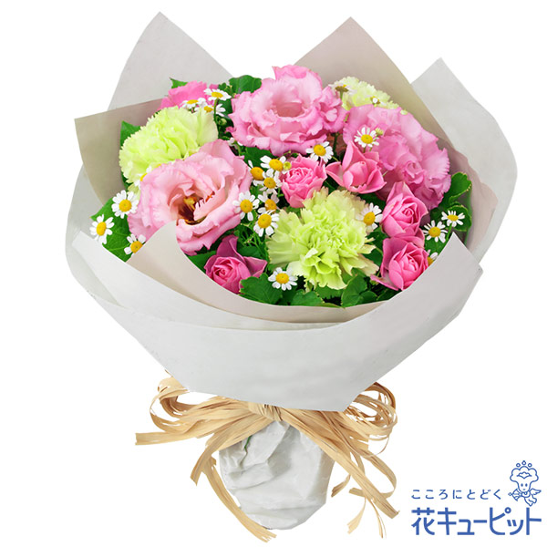 【結婚記念日】トルコキキョウのナチュラルな花束淡いピンク色が好きな方におススメ