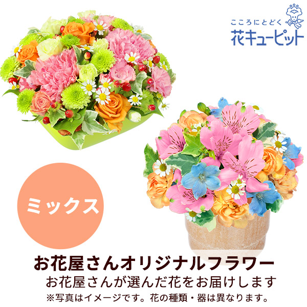 【お祝い】【お花屋さんおすすめ】オリジナルアレンジ（ミックス）花のプロにデザインをおまかせ