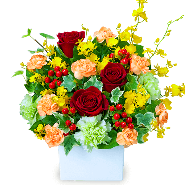 赤バラのプレゼント アレンジメント｜花キューピットのバラ プレゼント・ギフトにおすすめ！人気のプレゼント特集 2023