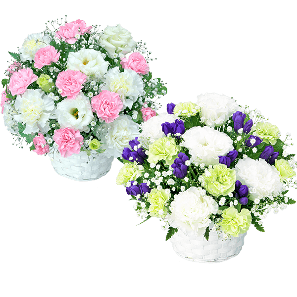 【お盆お花屋さんおすすめギフト】【花屋オリジナル】お供えのアレンジメント（色入り）