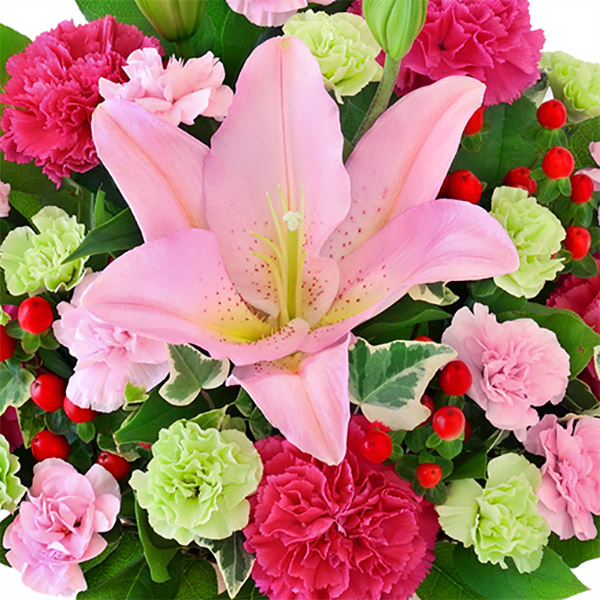 【母の日ギフト】お花いっぱいアレンジメントあたたかみを感じられるピンクの花で感謝を伝える