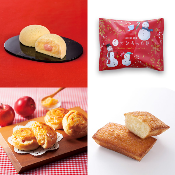 【クリスマスセットギフト】赤バラのウィンターアレンジメントとスイートツリー 3種7個入（クリスマス）3種7個入りのバラエティ豊かな洋菓子アソート