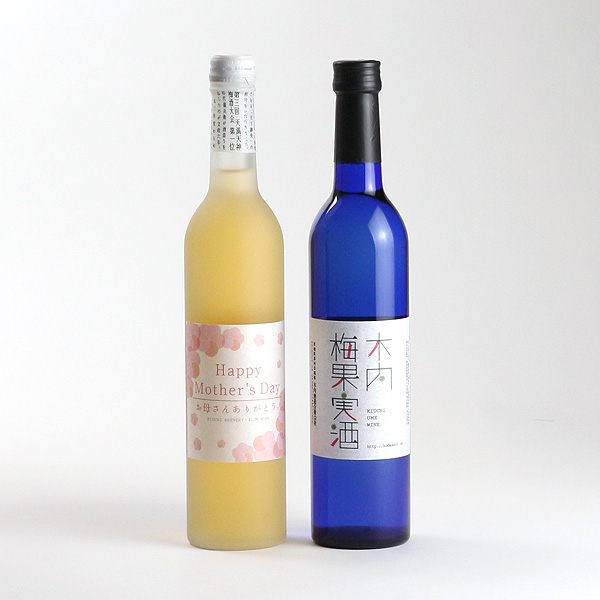 【母の日セットギフト】華やかなアレンジメントと【木内酒造】母の日限定◆木内梅酒・梅果実酒セット女性に人気な梅のお酒2種類をセットに
