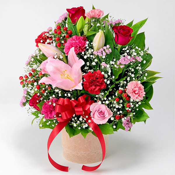 【母の日ギフト】豪華なアレンジメントボリューム満点の花と共に特別な母の日を