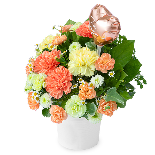 【母の日ギフト】ハートバルーンアレンジメント頑張っているお母さんにエールを贈るフラワーギフト