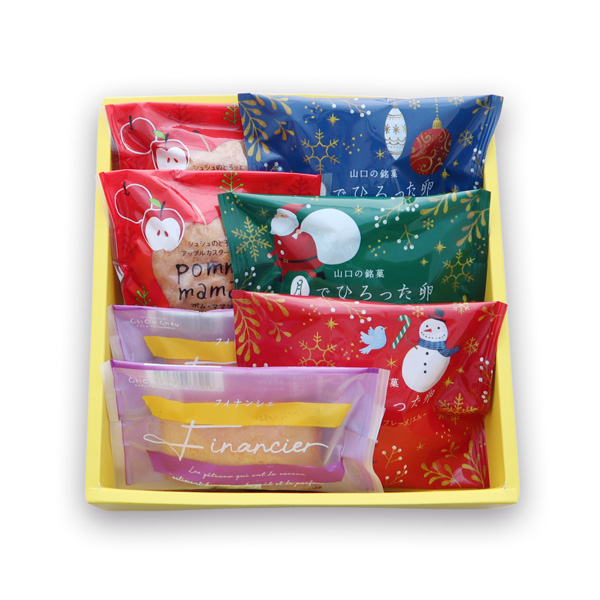 【クリスマスセットギフト】クリスマスのツリー風アレンジメントとスイートツリー 3種7個入（クリスマス）3種7個入りのバラエティ豊かな洋菓子アソート