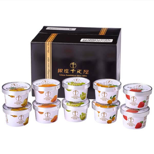 【父の日セットギフト】花キューピットブーケと【銀座千疋屋】銀座プレミアムソルベ 10個入銀座千疋屋が厳選したプレミアムソルベ