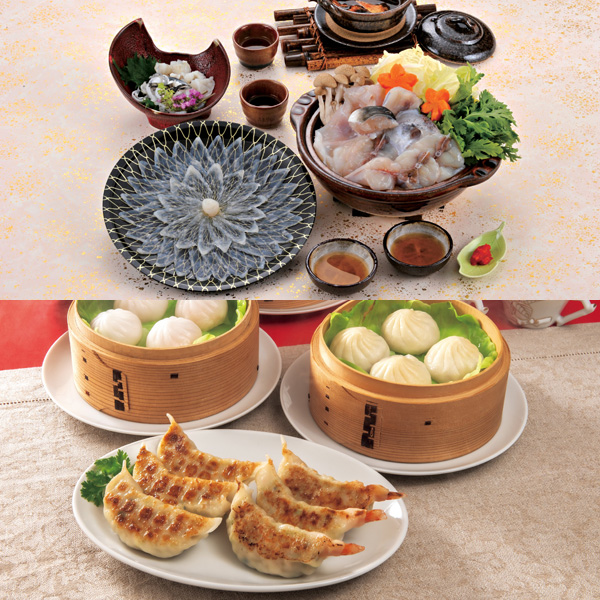 【お祝いセットギフト】トルコキキョウのナチュラルなアレンジメントとグルメカタログ 10000円コース全国47都道府県のグルメから選べます