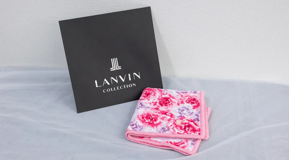 【LANVIN COLLECTION】シェニール織ハンカチ