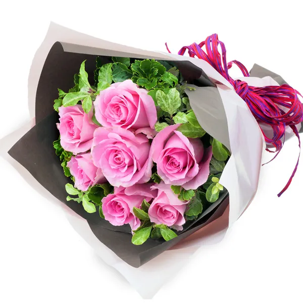 【バレンタイン特集】ピンクバラ7本の花束 512051 ｜花キューピットのバレンタイン 花のギフト・プレゼント特集2024