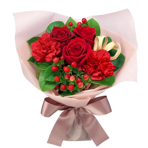 【春の花贈り特集】赤バラの花束 512714 ｜花キューピットの春の退職祝い 花のギフト・プレゼント特集2024